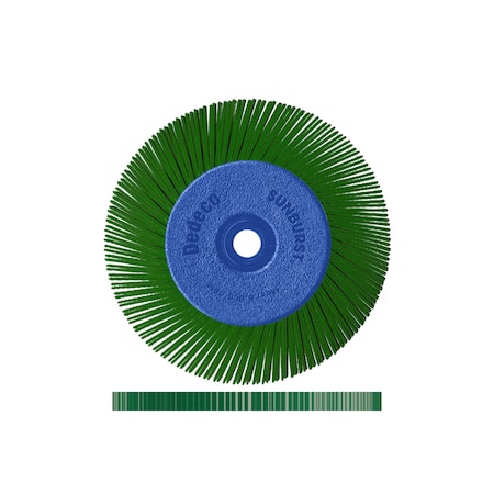 Dedeco Sunburst Radial Bristle Discs 6 in X 1/2 in Angled Ta Dark Green 50 Grit A/O 1/Unit 1891